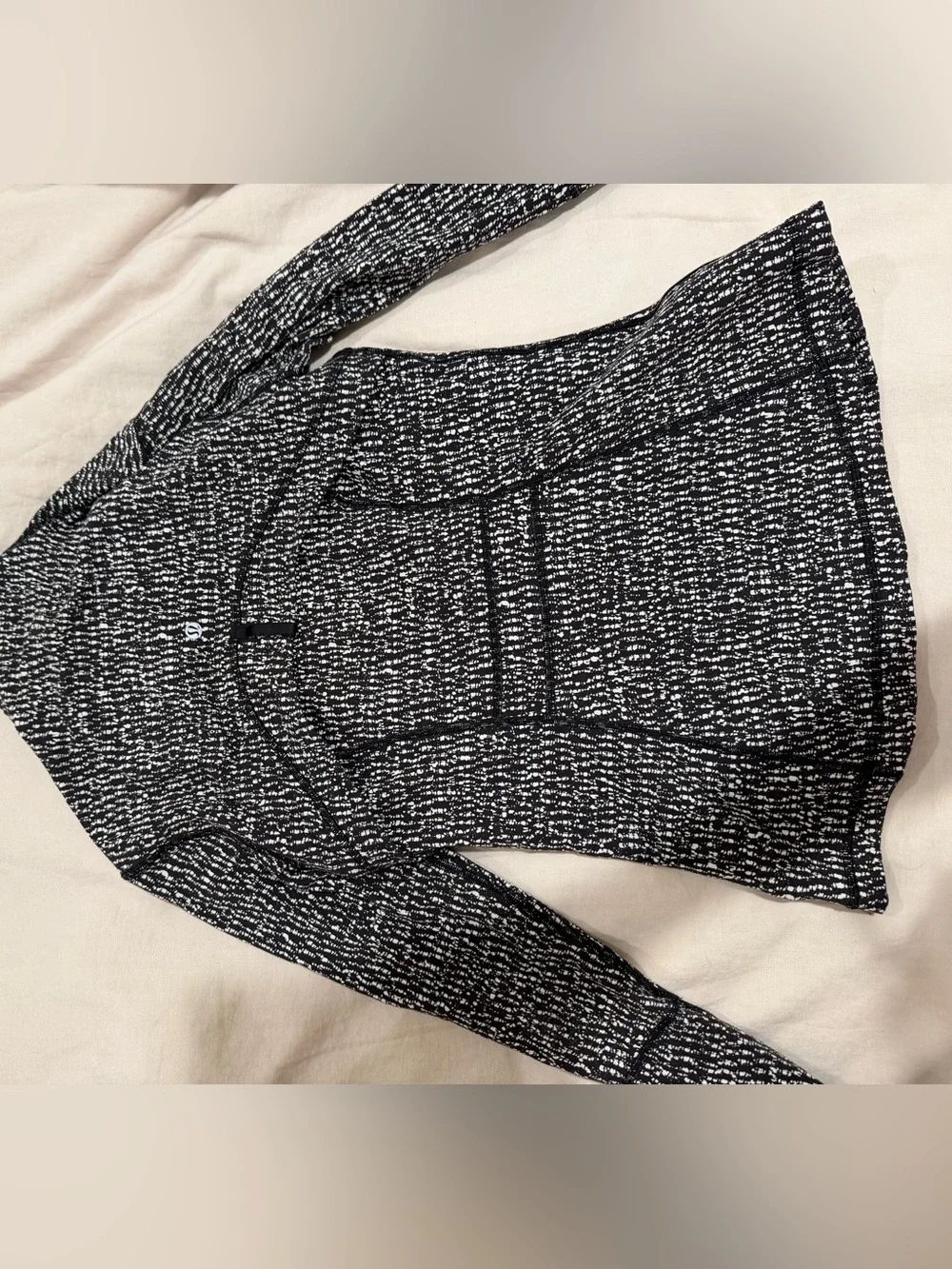 Lululemon Define Jacket Black & White Textured (Size 8)
